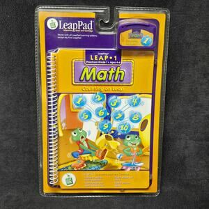 Leap Pad Leap 1 Math Preschool Grade 1 Ages 4-6 Counting Leap Book & Cartridge